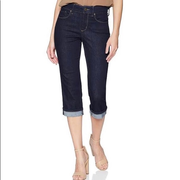 NYDJ Denim - NYDJ, Marilyn Crop Dark Wash Jeans Sz 12